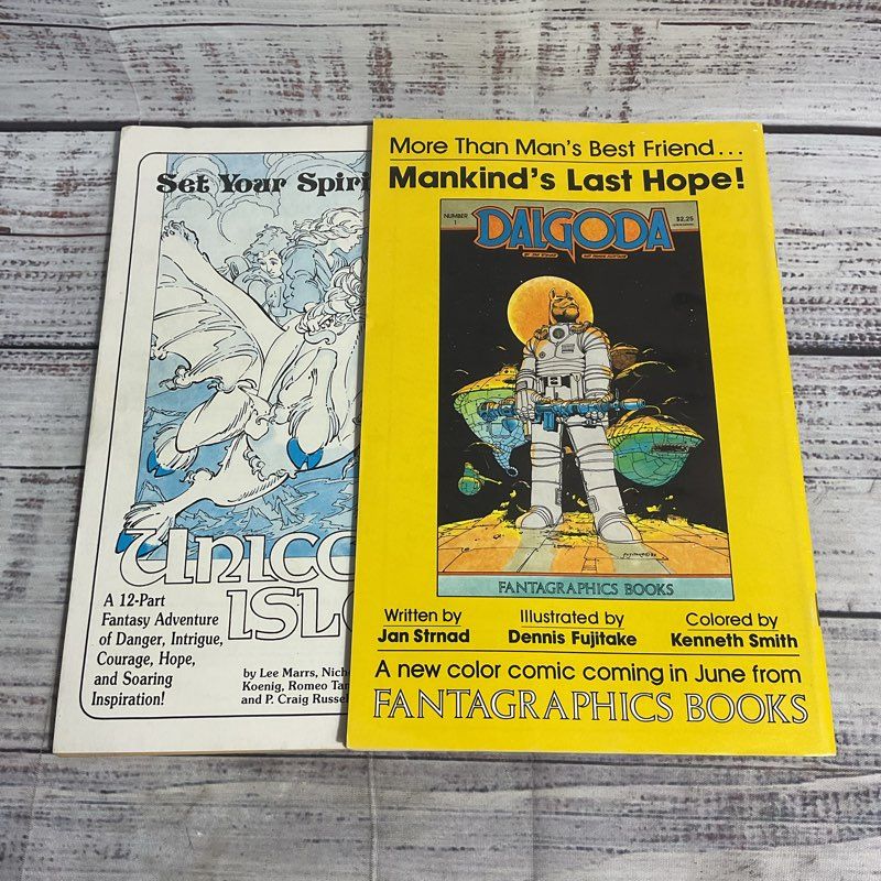 VTG. 80s Amazing Heroes #47 & #100 Jack Kirby Superhero Comic Magazine Set Of 2