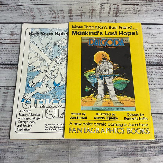 VTG. 80s Amazing Heroes #47 & #100 Jack Kirby Superhero Comic Magazine Set Of 2