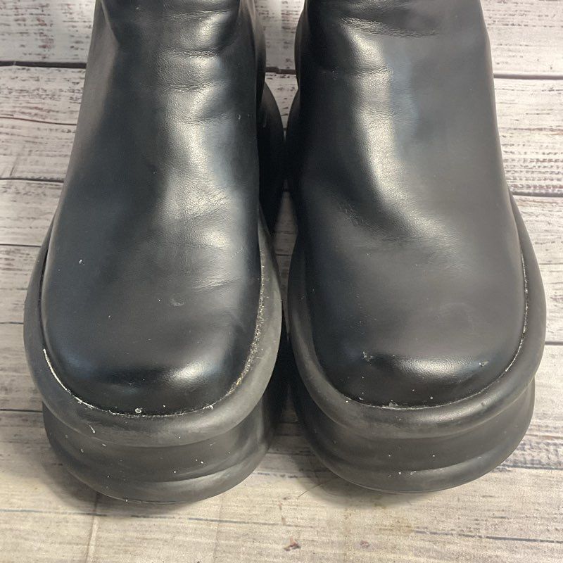 Charles & Keith Black Leather Platform Chelsea Boot Men's Size 11