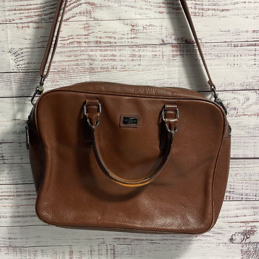 Ted Baker Brown Leather Messenger Bags Shoulder Strap Briefcase