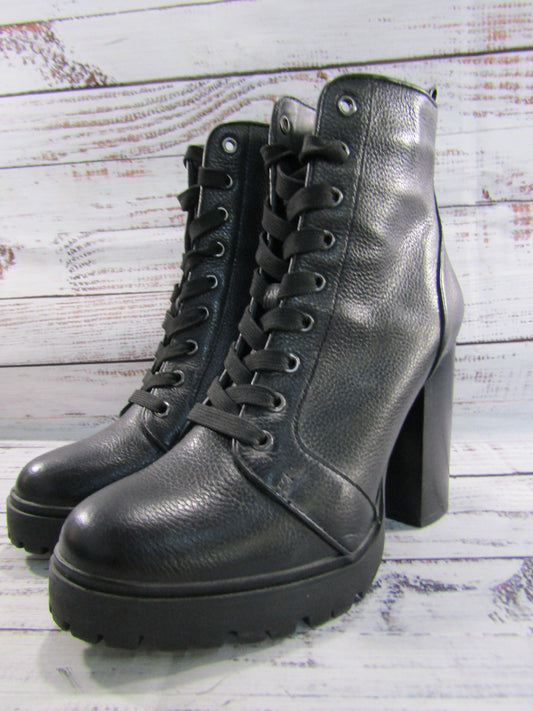 Steve Madden Laurie Women's Black Leather Ankle Zip Boots Size 8