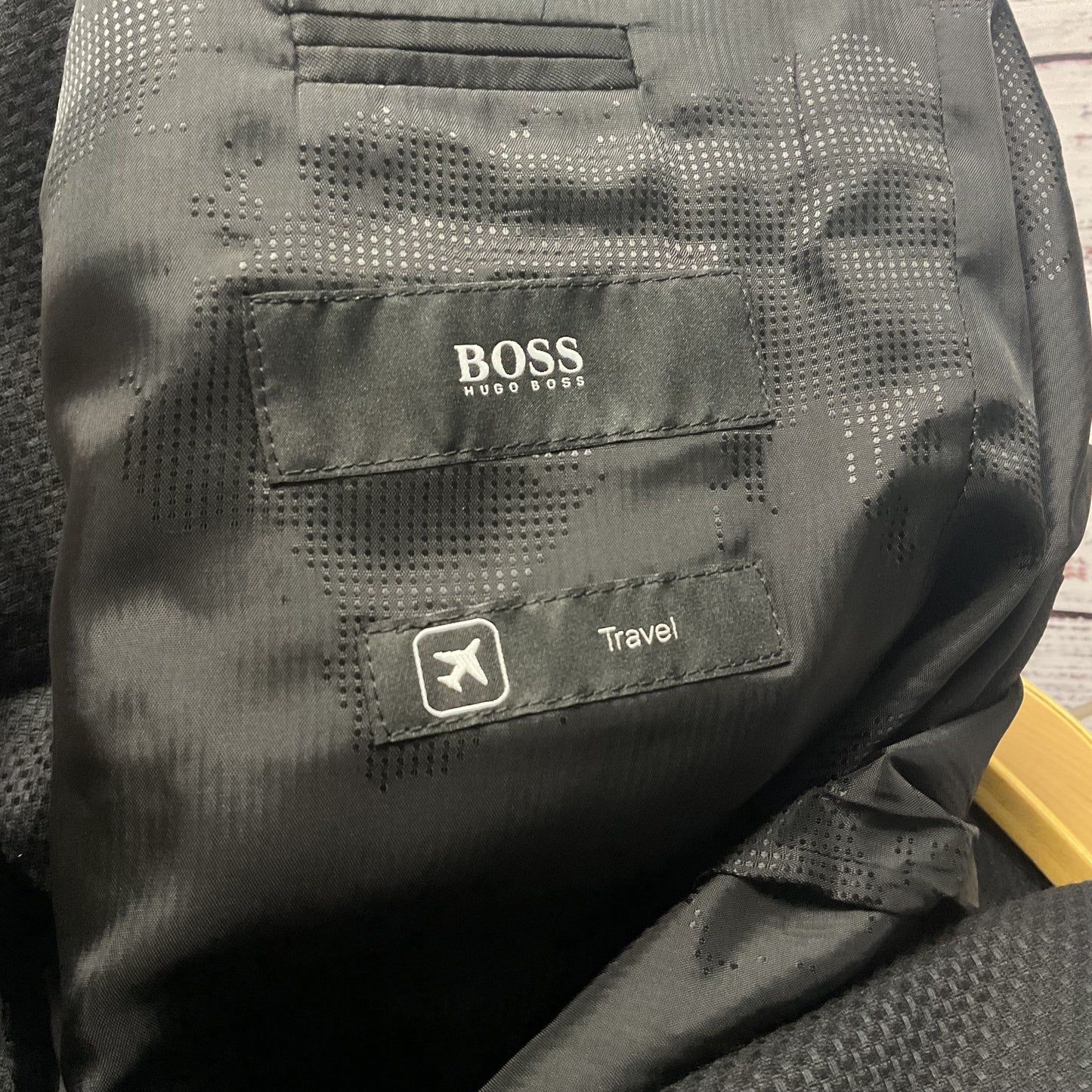 Hugo Boss Jet1Black Travel 3 Pocket 2 Button Blazer Jacket - Size 38R