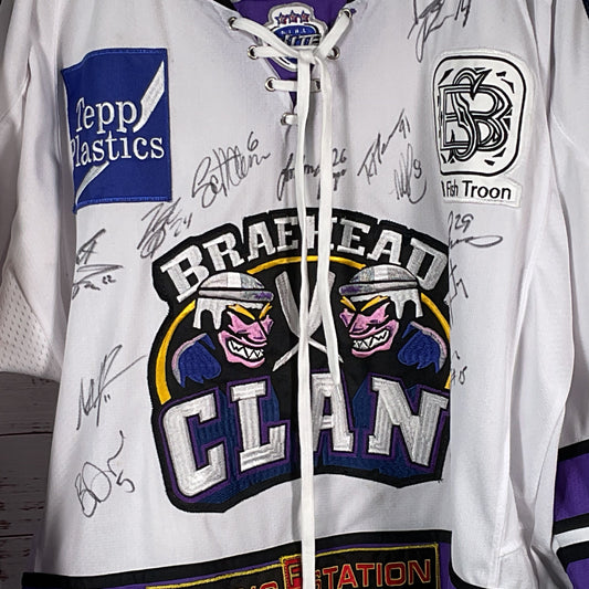 Signed???? Braehead Glasgow Clan Scotland United Kingdom Jersey- SZ L