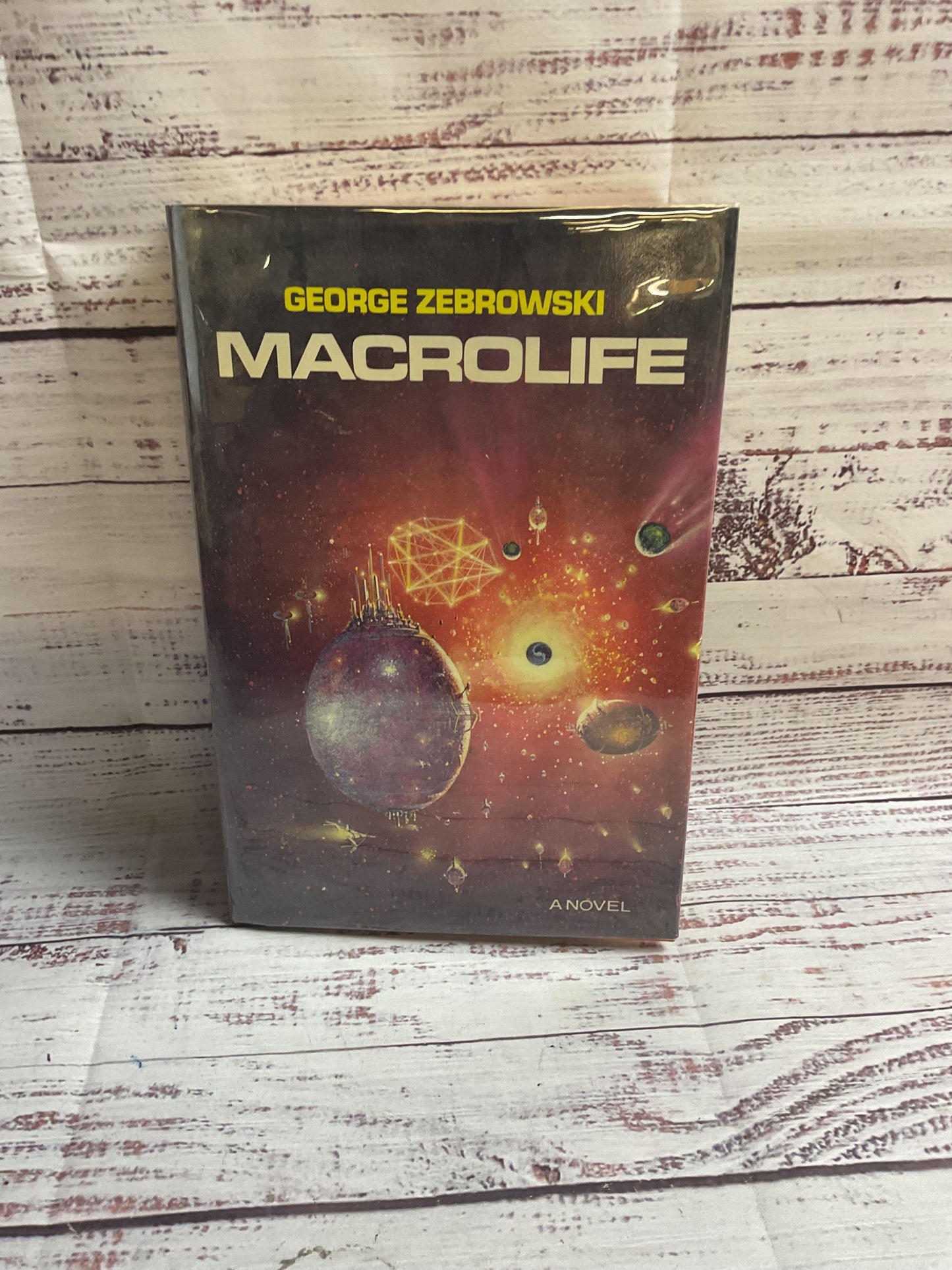 Signed Presentation Copy Macrolife By George Zebrowski Sci Fi Hardcover Book