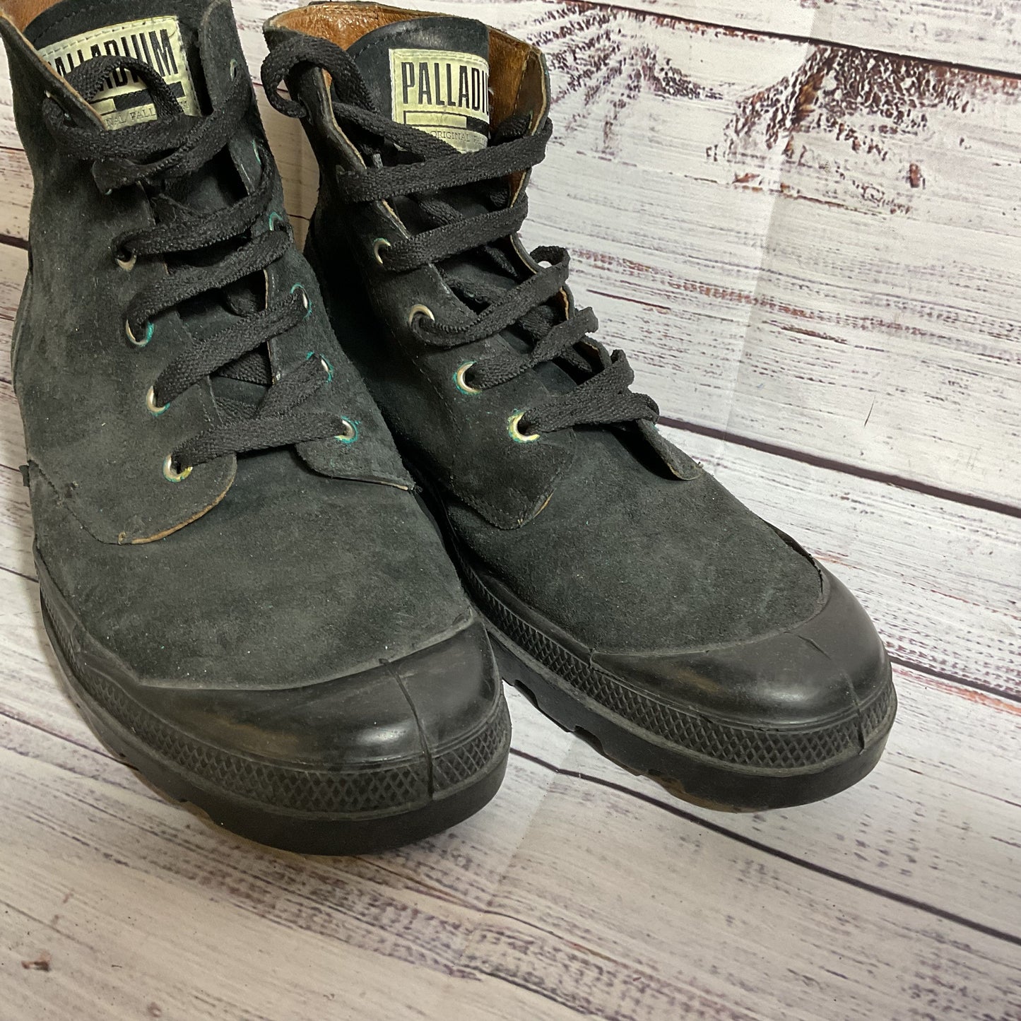 PALLADIUM Men's Black Suede Boots- SZ 44