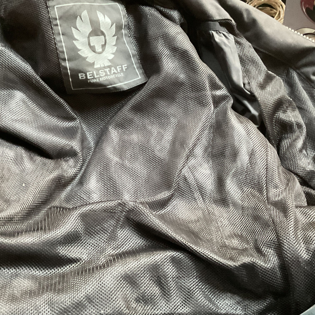 BELSTAFF Temple Men's Black Mesh Motorcycle Jacket - SZ M