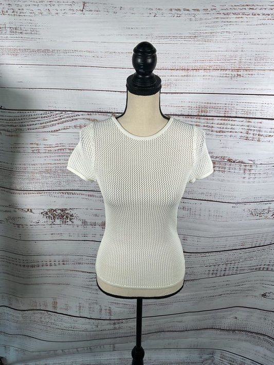HOUSE OF CB Women's White Knit Top Size S Viscose Blend