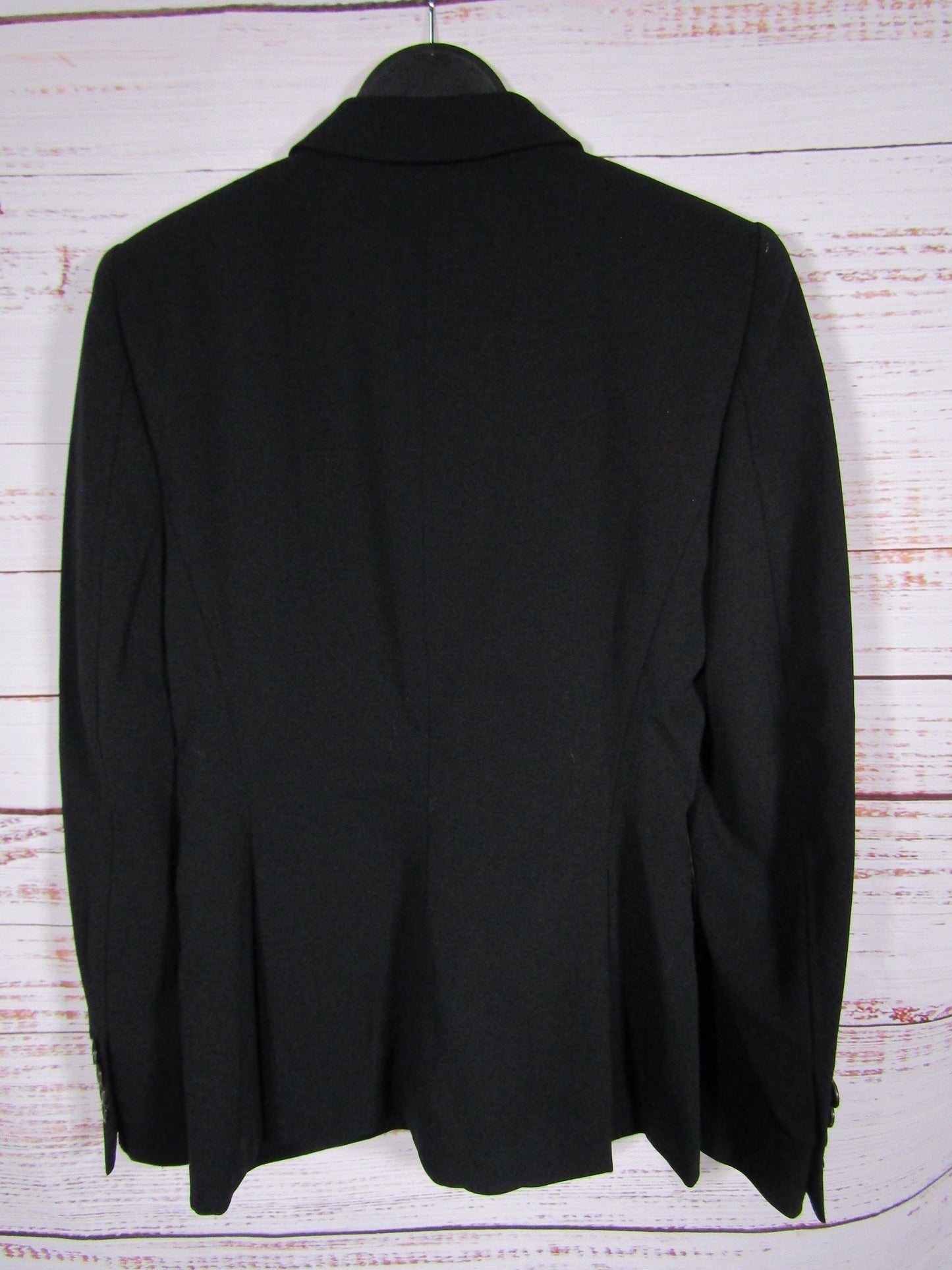 Piazza Sempione Women's Black Wool Blend Blazer Jacket Size 42