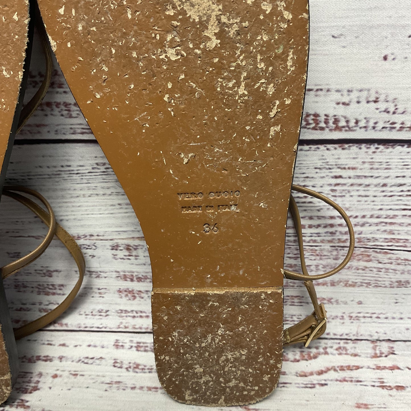 ATP Atelier All Tomorrow's Parties Ateliers Brown Leather Sandals Flat Women Sz6