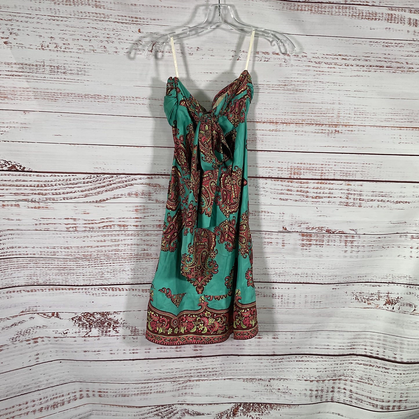 Tibi Silk Green Strapless Handkerchief Dress - Size 2