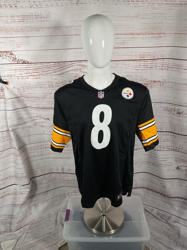 Men's Pittsburgh Steelers Jersey Kenny Pickett #8 NFL Size XL Black