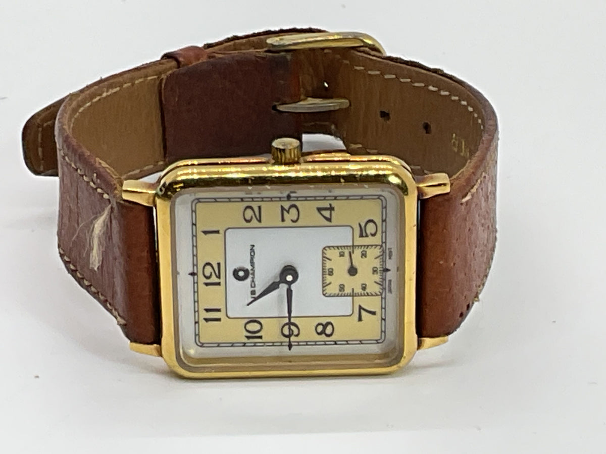 VTG. J.B. CHAMPION Women's Gold Tone Watch- NEEDS BATTERY