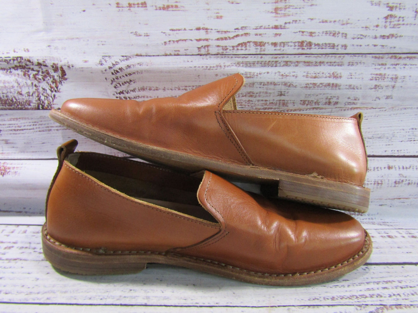 Astroflex Patnoflex Men's Tan Leather Loafers Size 8 H Made in Italy