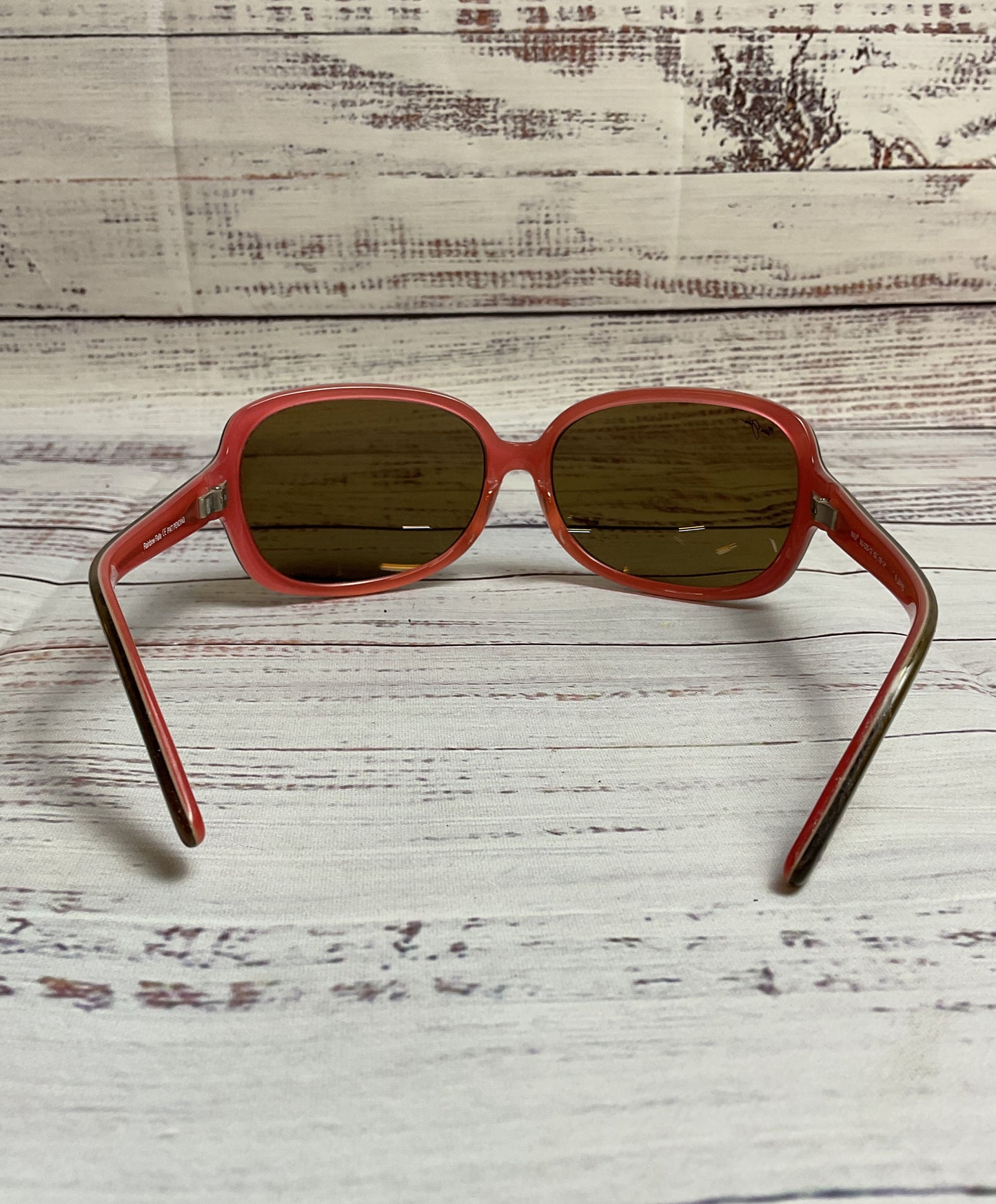 Cute Maui Jim Brown/Pink Rainbow Falls Sunglasses - Size O/S