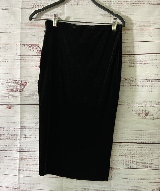 NWT Women's Vince Camuto Black Velvet Pencil Skirt Size XXS