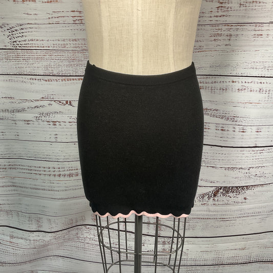For Love and Lemons Black Knit Stretch Viscose Mini Skirt - Size S New