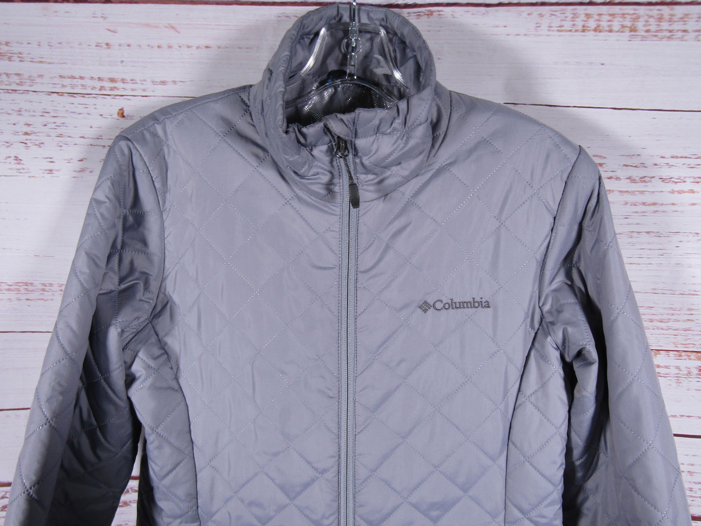 Columbia Women's Gray Quilted Full Zip Jacket Size M