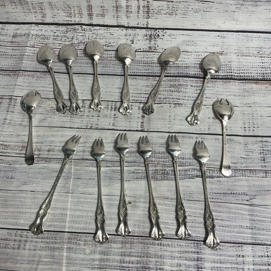 1847 Rogers Bros Antique 14 Pc Silver Plate Flatware Lot Read Desciption