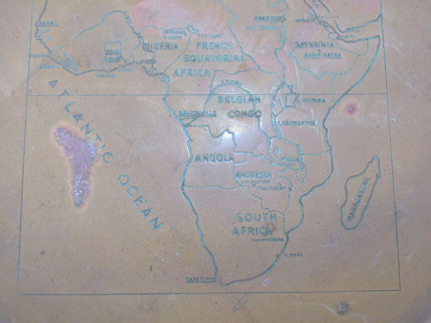 Vintage WWII African Theater Copper Plate