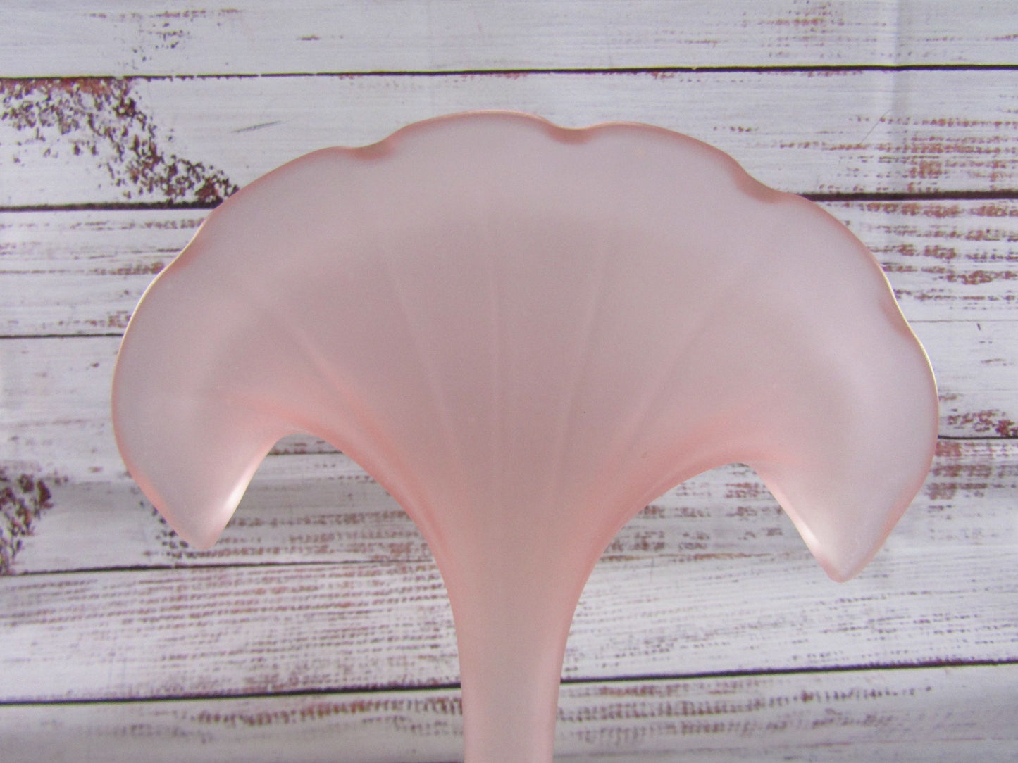 Vintage Centroverto Pink Frosted Glass Flared Vase Made in Italy