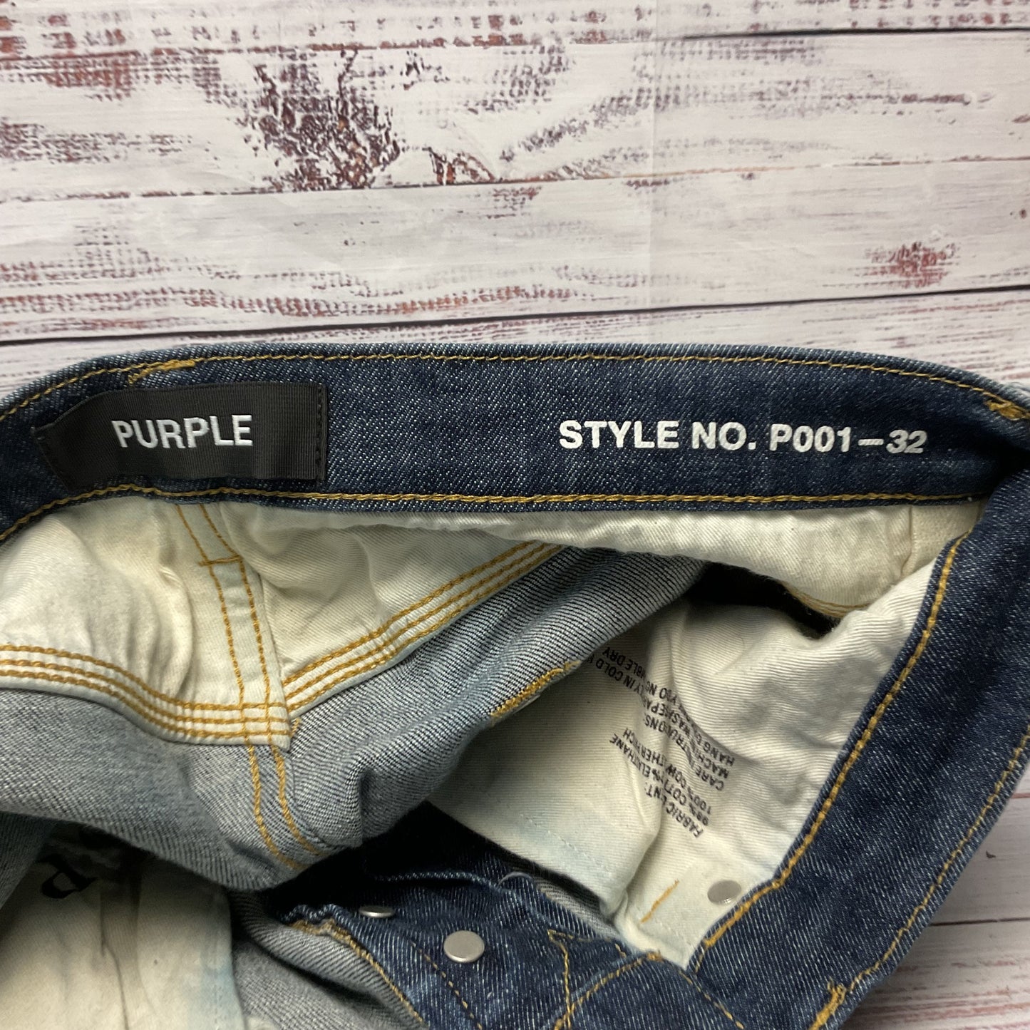 Purple P001 Blue Stretch Jeans Pants - Size 32