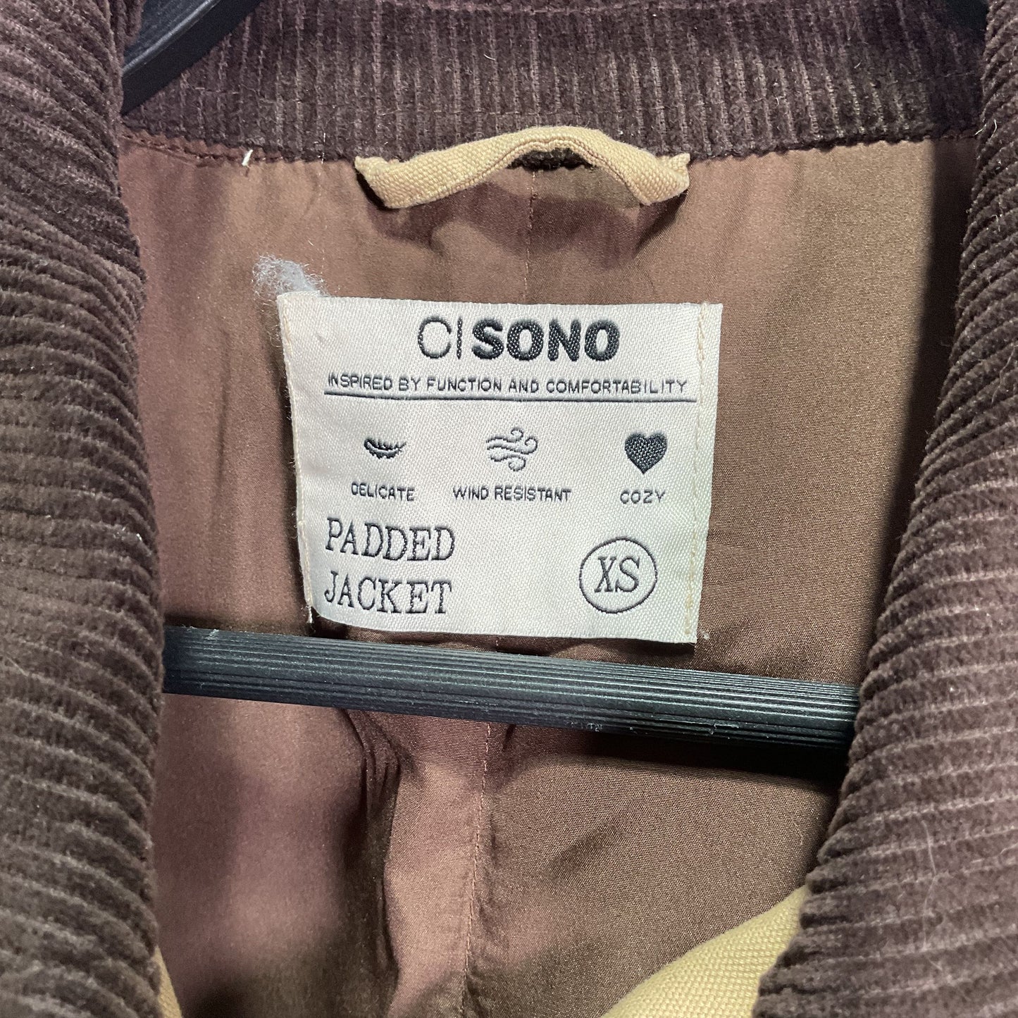 Ci Sono Khaki Corduroy Collar Chore Barn Jacket - Size XS