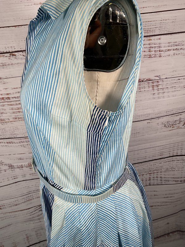 Samantha Sung Women's Blue Midi Dress With Bely Size 12 Read Below