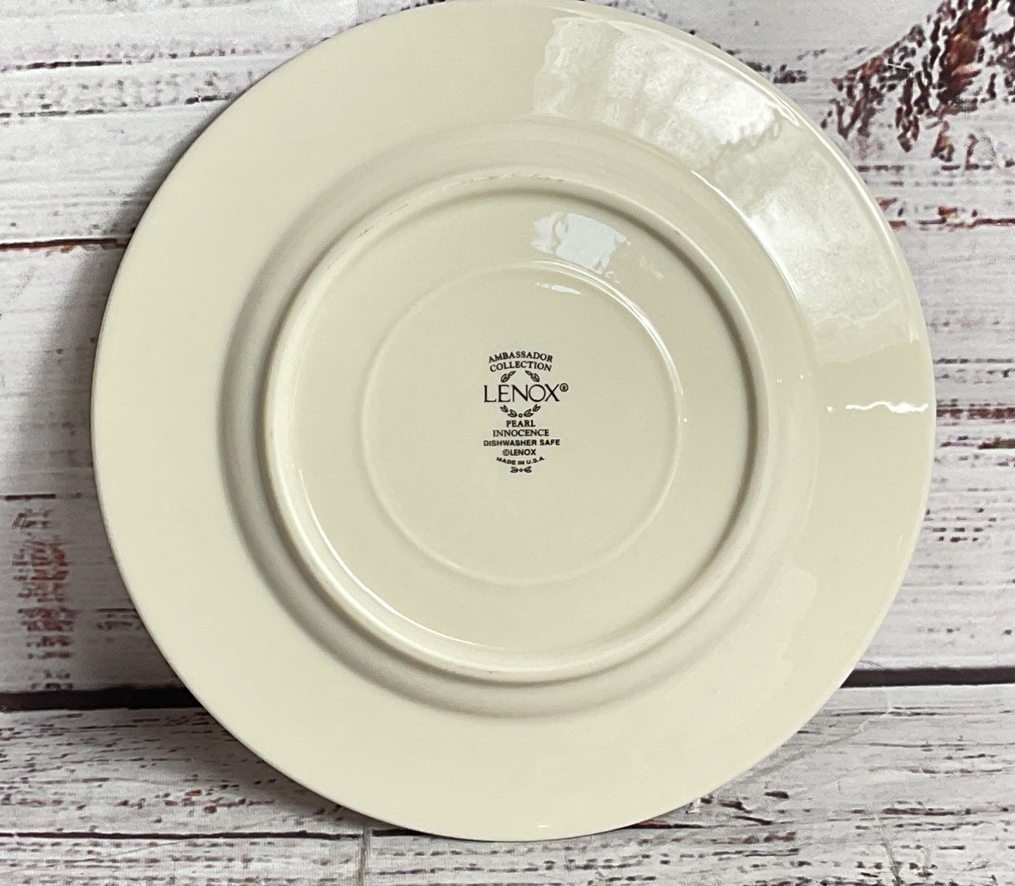 Lenox Vintage Pearl Innocence 6.25" Porcelain Set of 8 Bread Plates Cream