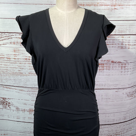 NWT VERONICA BEARD Jeans Lisette Women's Short Flutter Sleeves Ruched Dress SZ 4