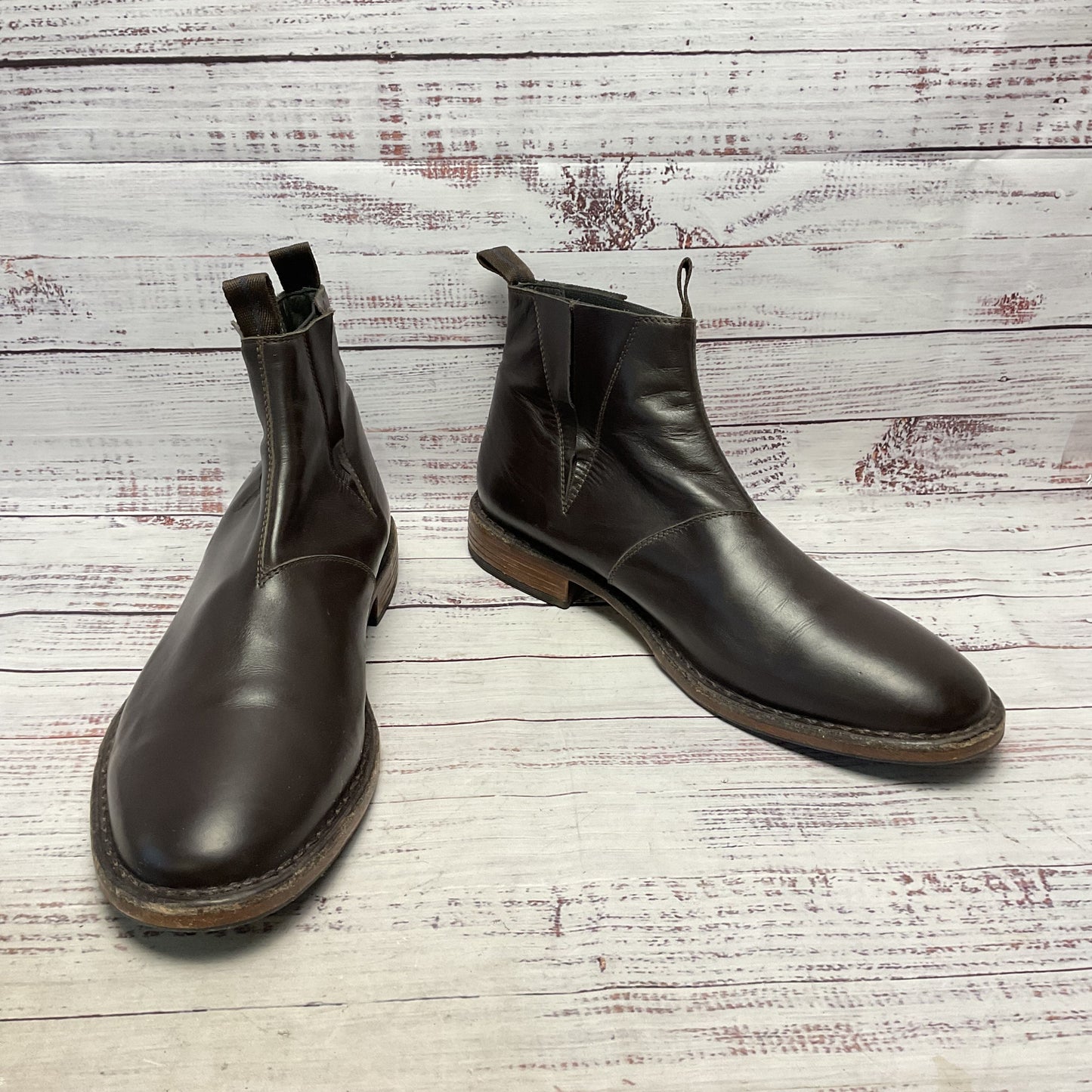 Moma Brown Leather Chelsea Ankle Boot Men Size 12