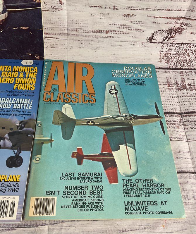 Lot Of 4 Vintage Air Classics Airplane Magazines 1970's - 1990's