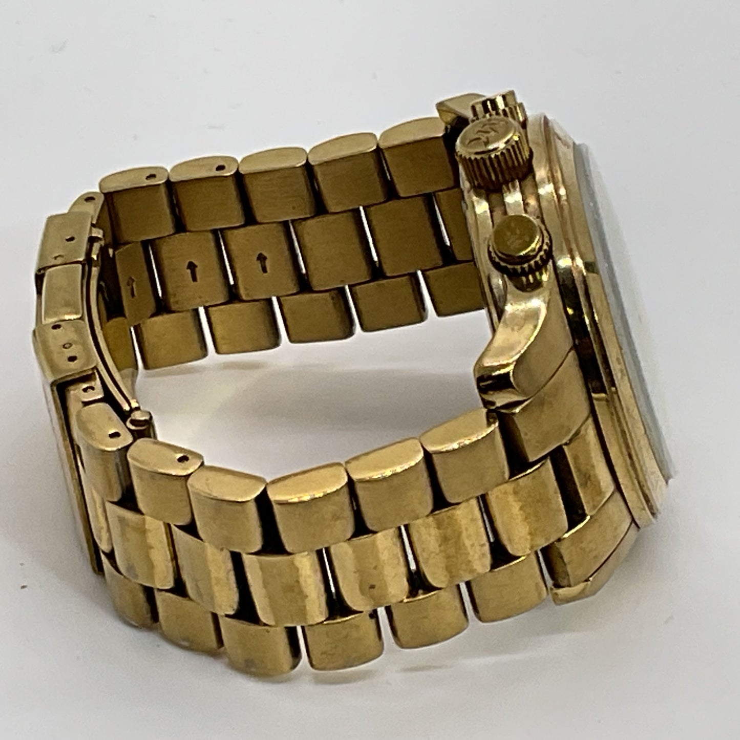 MICHAEL KORS MK8077 Men's Gold Tone Chrono Watch - 7"