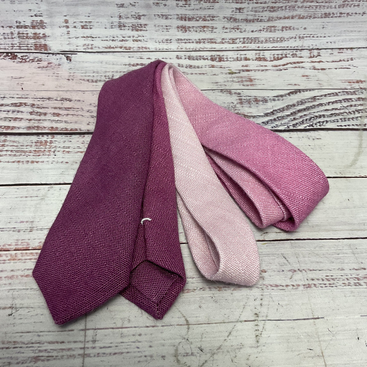 Remi Van Dere Purple Solid and Gradient Neck Tie - Size 60"x2.25" Lot of 6