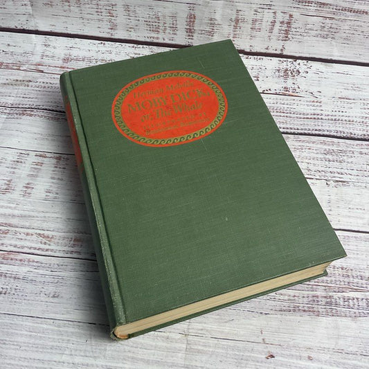Vintage 1943 Moby Dick Illustrated Herman Melville Hardcover Novel