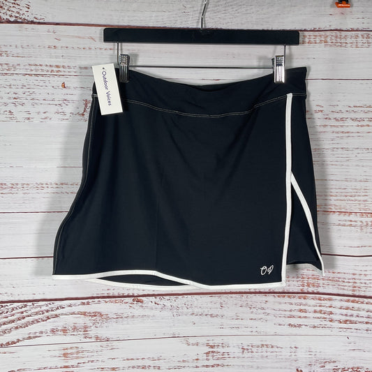 Outdoor Voices Black White Trim Tennis Athletic Skirt Shorts Skort - Size XL New