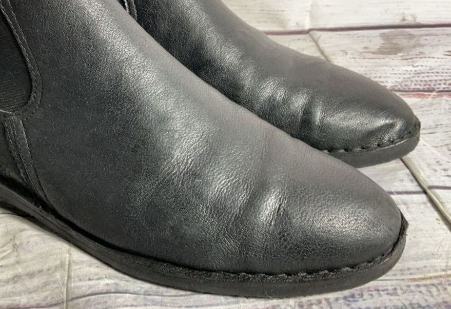 Trask Leather Allison Ankle Chelsea Boots Black 7.5