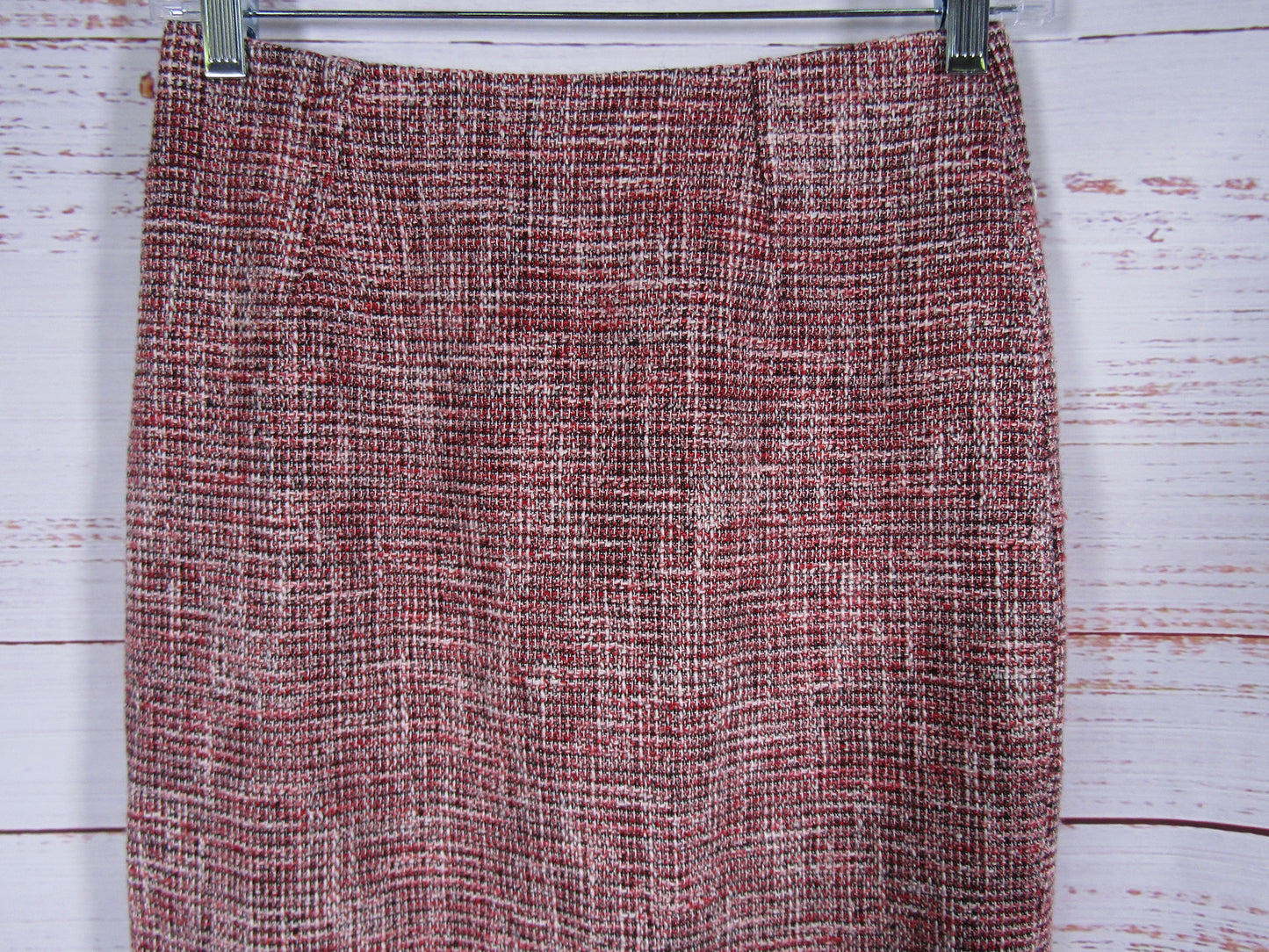 L.K. Bennett Women's Red Tweed Skirt Size 2