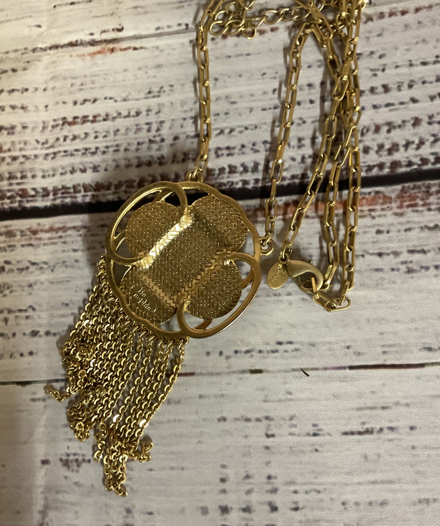 Lia Sophia Gold Tone Vintage Necklace