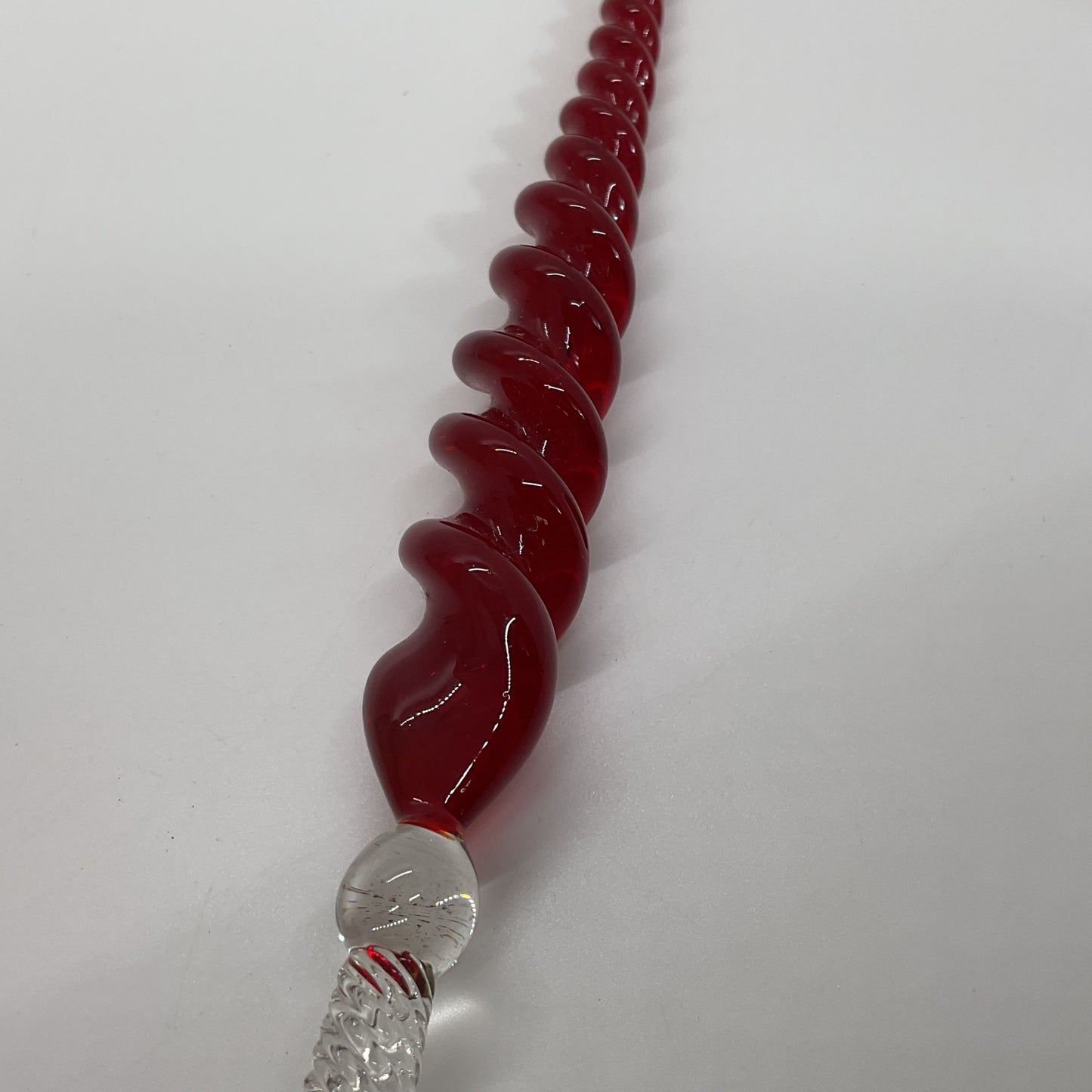 Red Glass Dip Pen- 8"