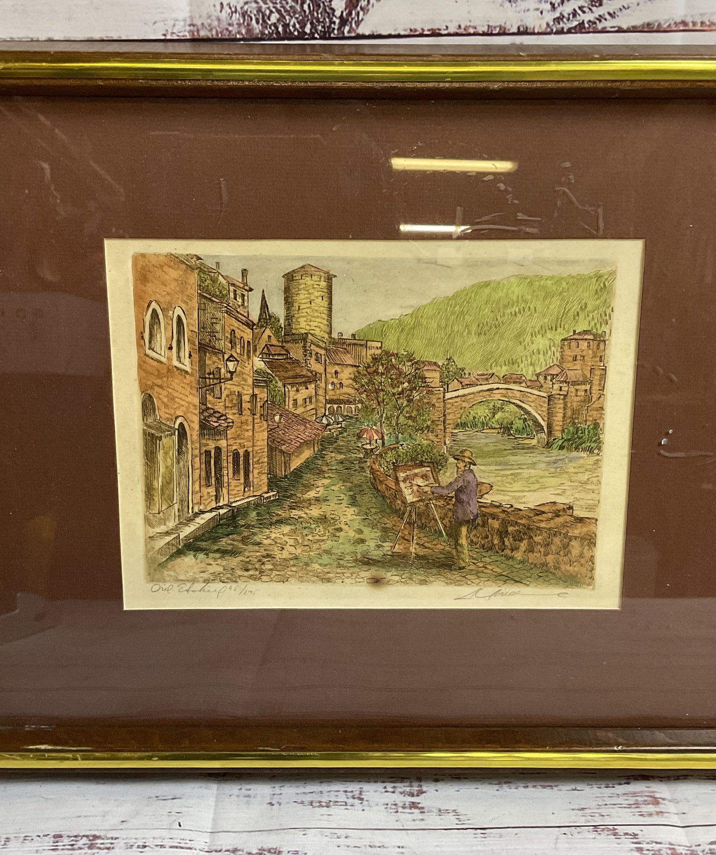 1980s Signed. Marianne L. Almasy Limited Series 45/295 Oil Painting Euro Painter