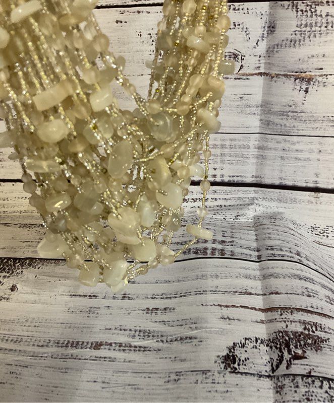 Vintage Stone Beaded Necklace 15"