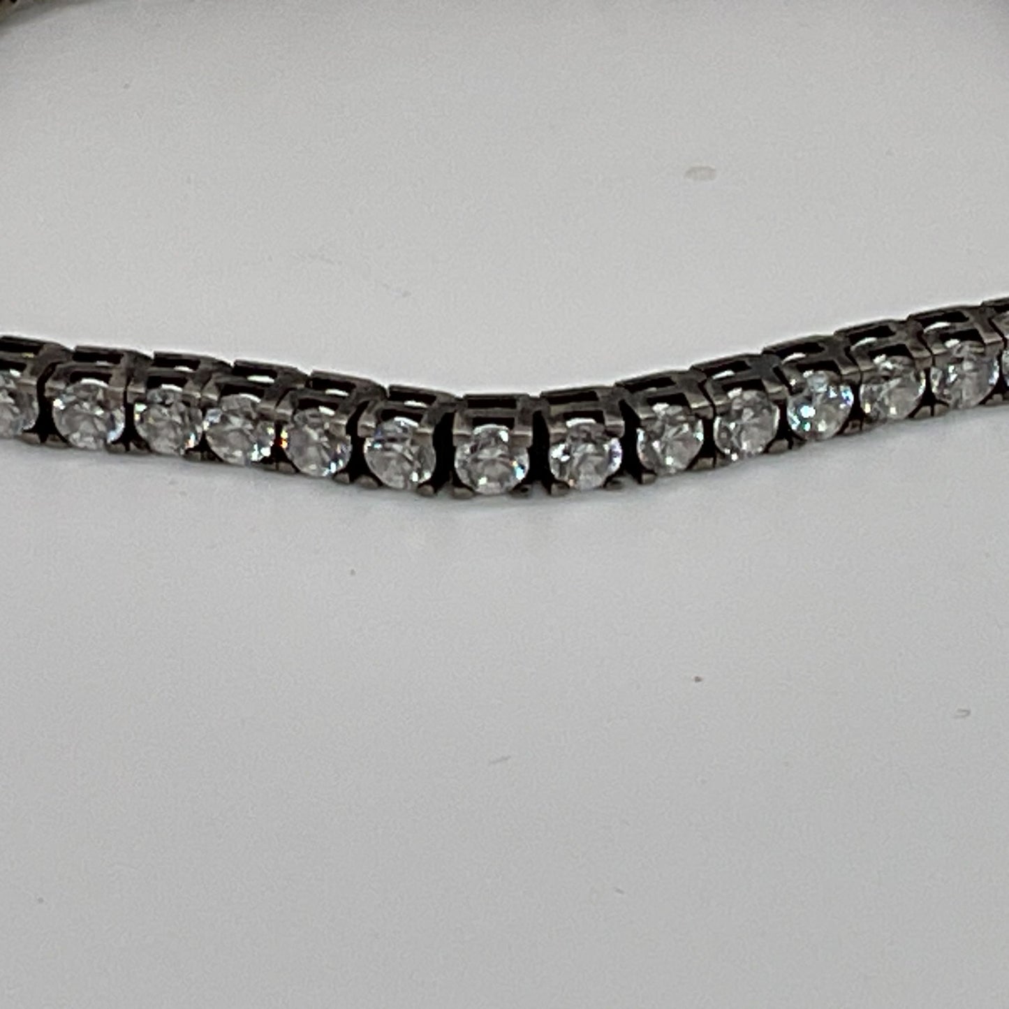 Sterling Silver & Cubic Zirconia 7.5" Tennis Bracelet- 10.76g