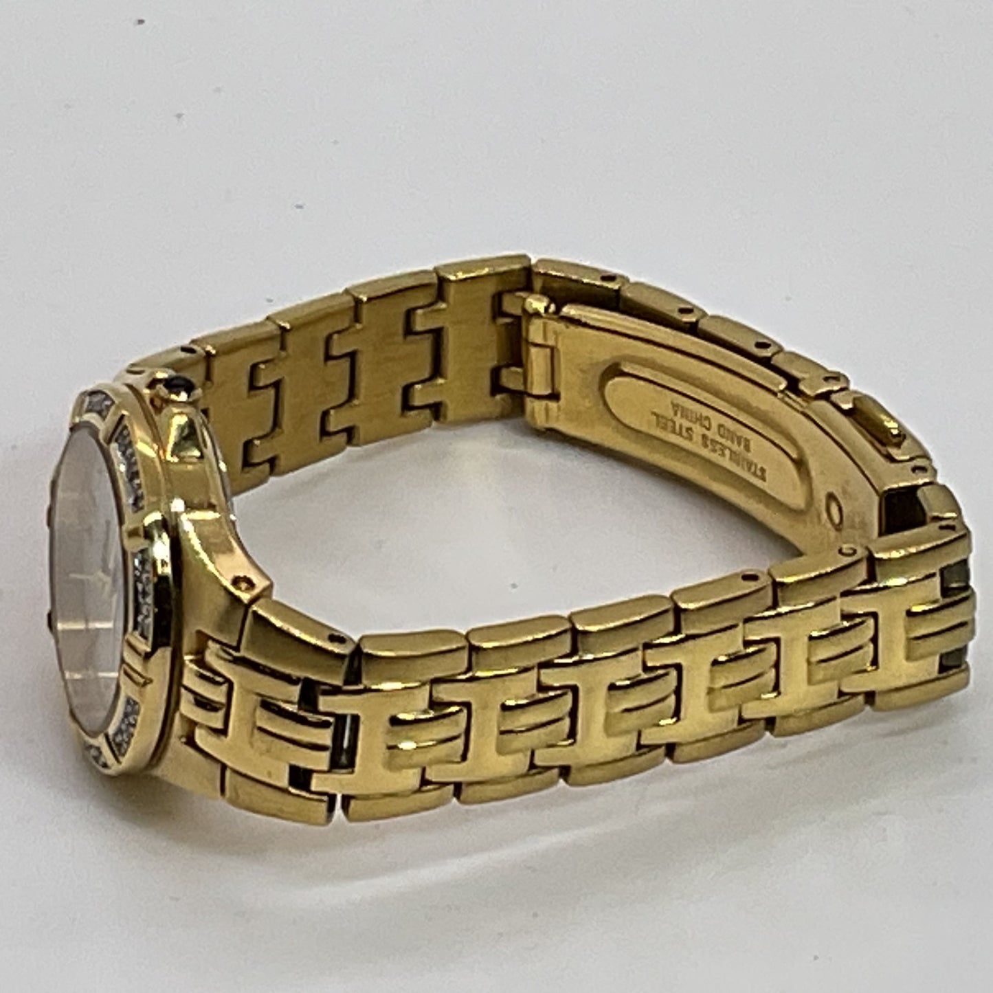 PULSAR Diamond Accent MOP Dial Ladies Gold Tone Watch- 6" (NEEDS BATTERY)