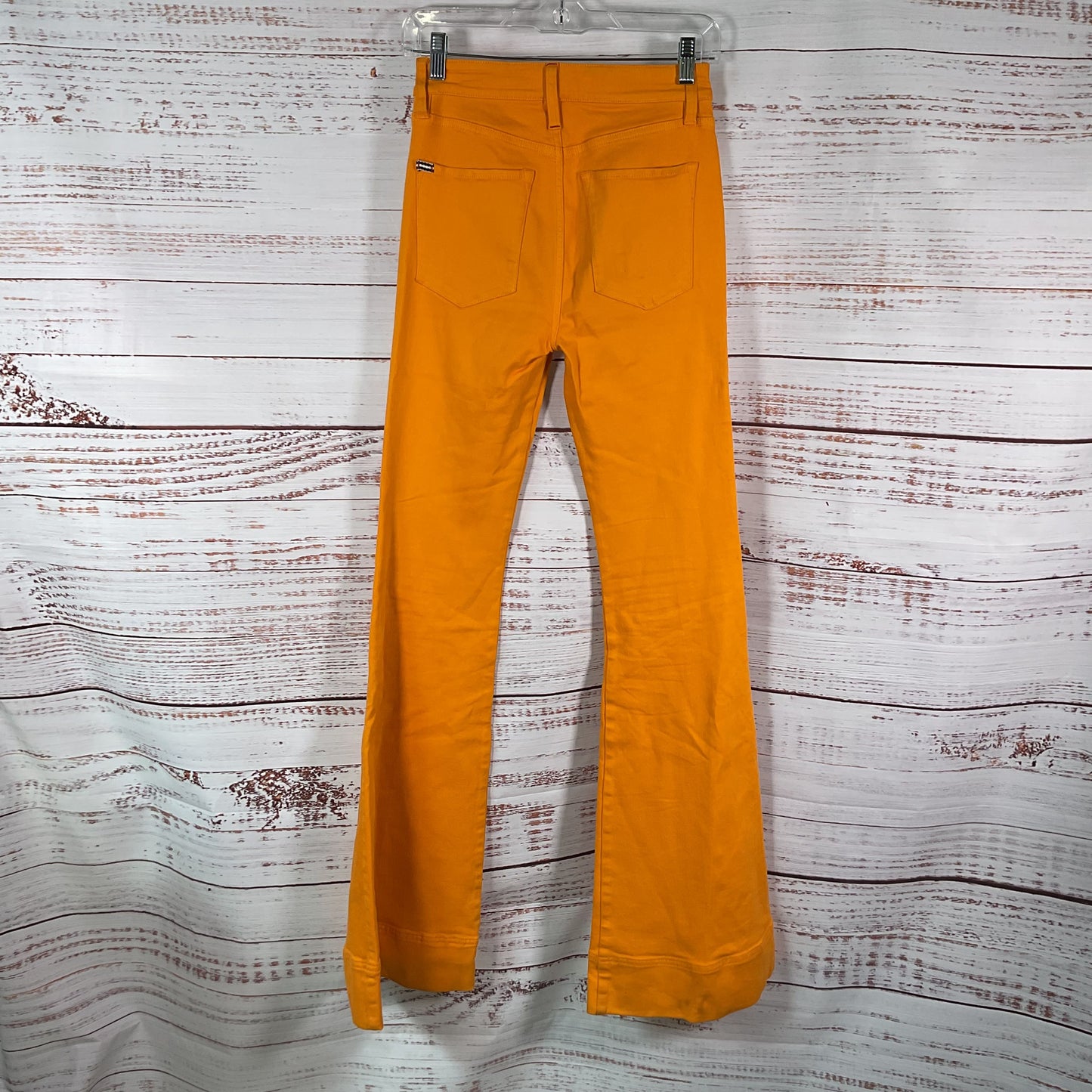 Alice + Olivia Orange Beautiful High Rise Bell Bottom Jeans Pants - Size 25