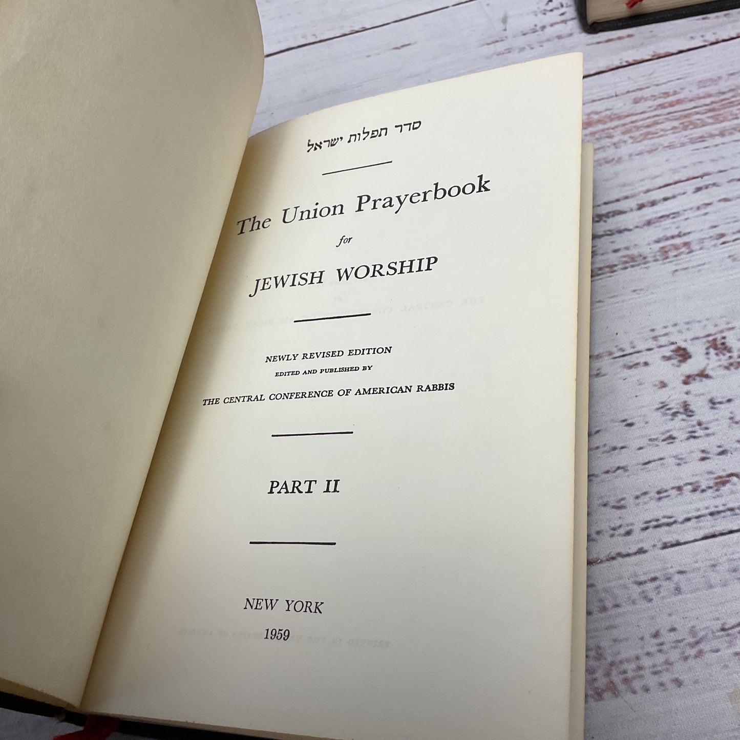 Union Prayer Book Jewish Worship Books Part 1 1934 And Part 2 1959