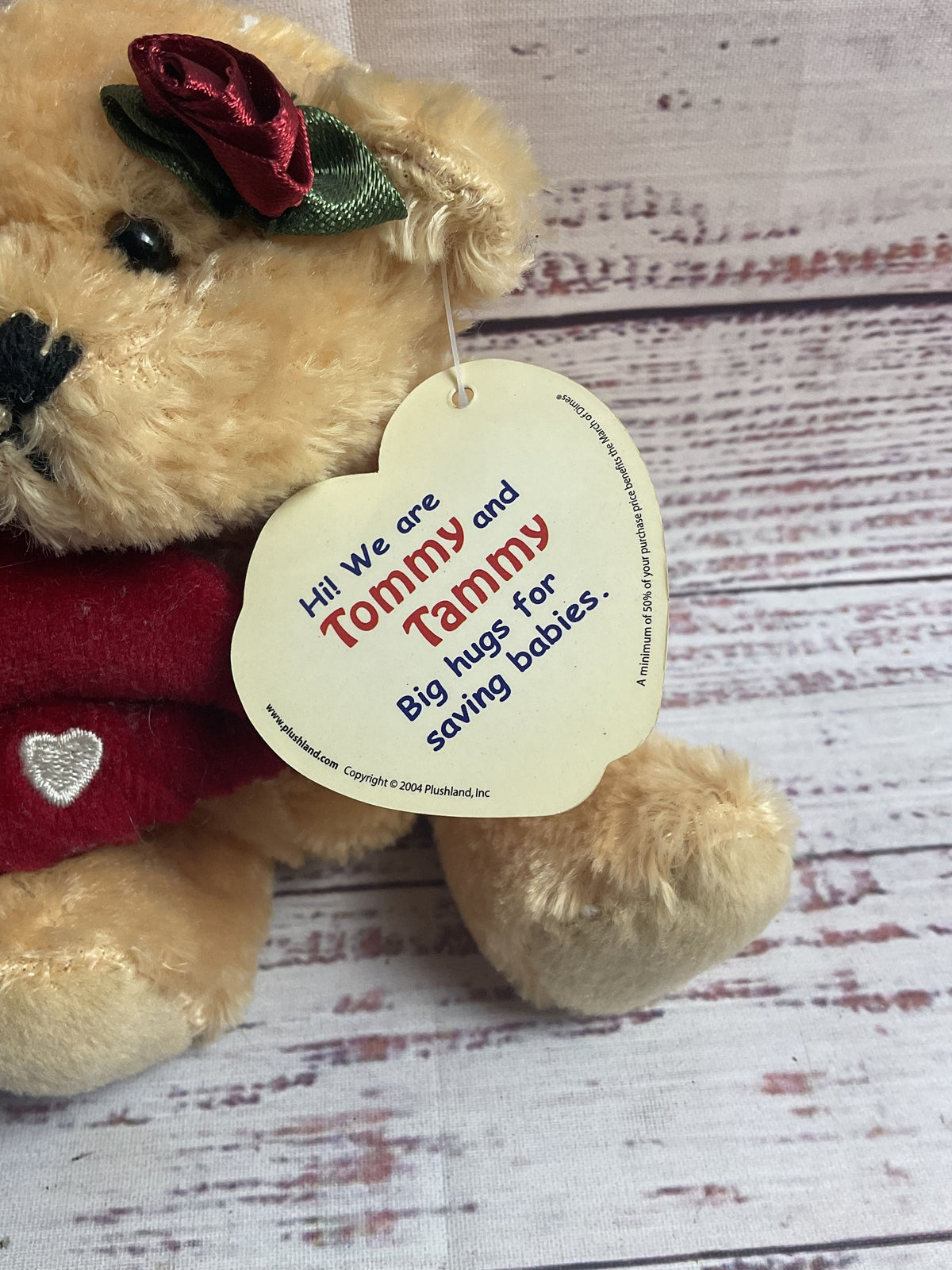 Vintage March Of Dimes Bean Bags For Babies Tommy And Tammy Valentines Bears