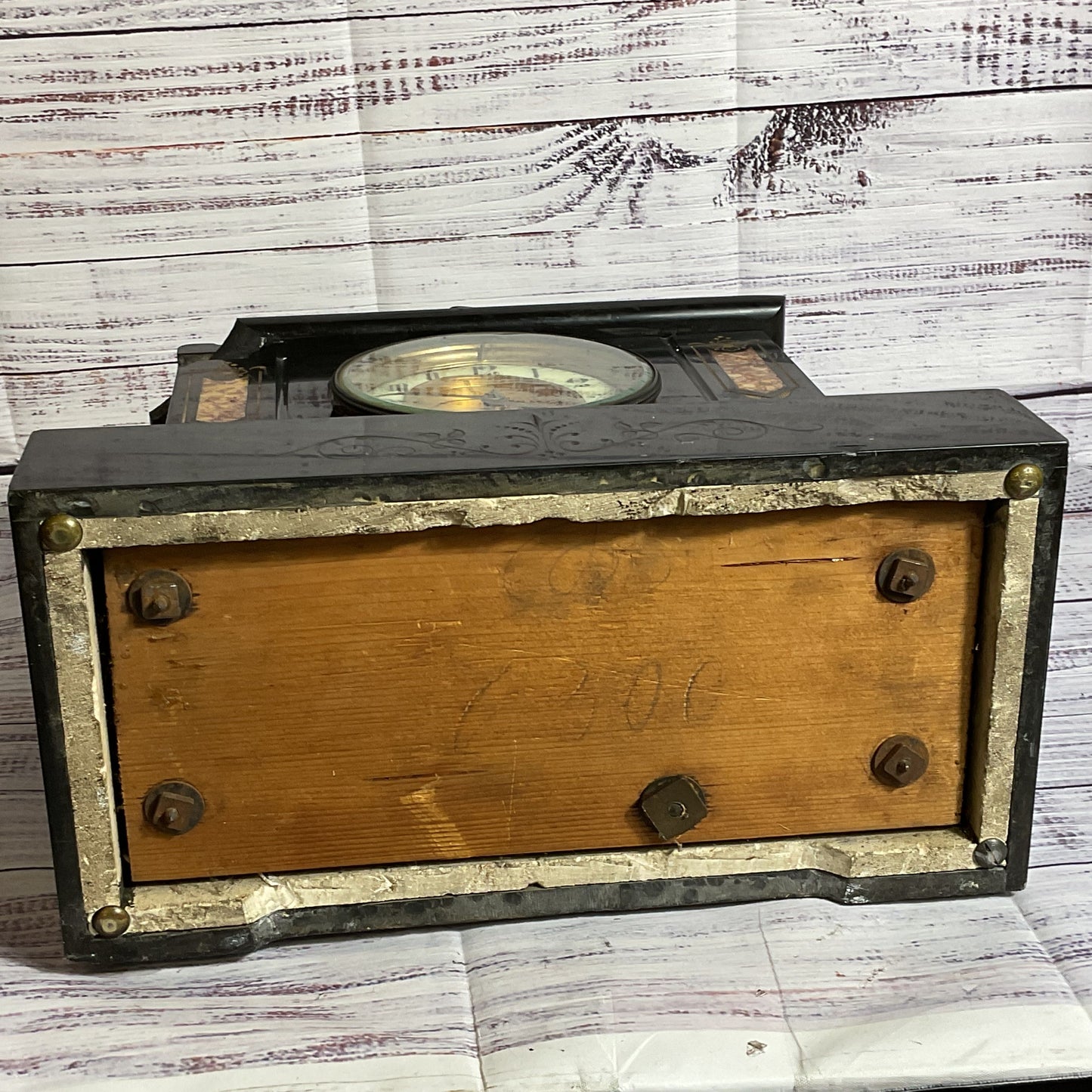 ANTIQUE 19th Century Victorian WILLIAM BRUFORD & SON Onyx & Marble Mantel Clock