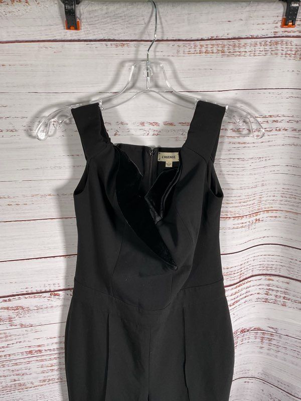 Women's L'AGENCE Black Jumpsuit Polyester Blend Size 2