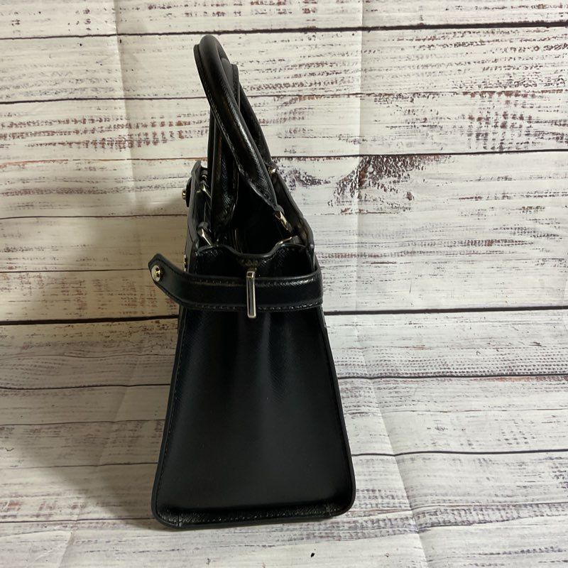 KATE SPADE Staci Black Leather Small Satchel Handbag (MISSING STRAP)