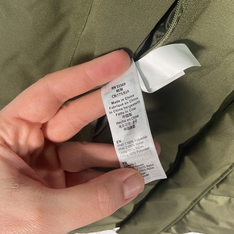 Alpha Industries Olive Green Mod Reversible Puffer Vest - Size M
